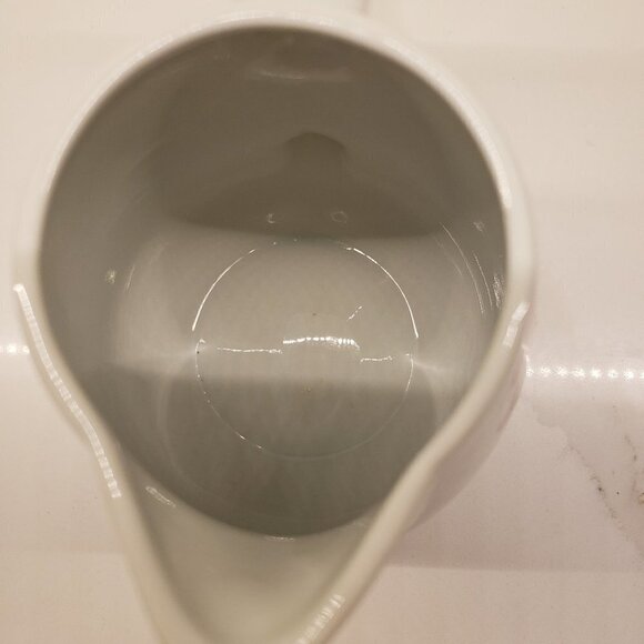 Creamer Jug White with red print of two cups steaming Morris Design - Picture 5 of 6